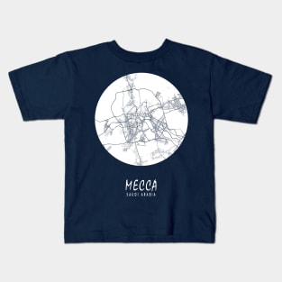 Mecca, Saudi Arabia City Map - Full Moon Kids T-Shirt